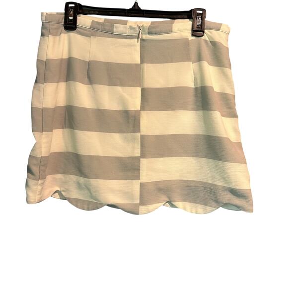 Living Doll Striped Mini Micro Short Skirt Size XL Party Rave Scalloped Hem - Picture 2 of 9